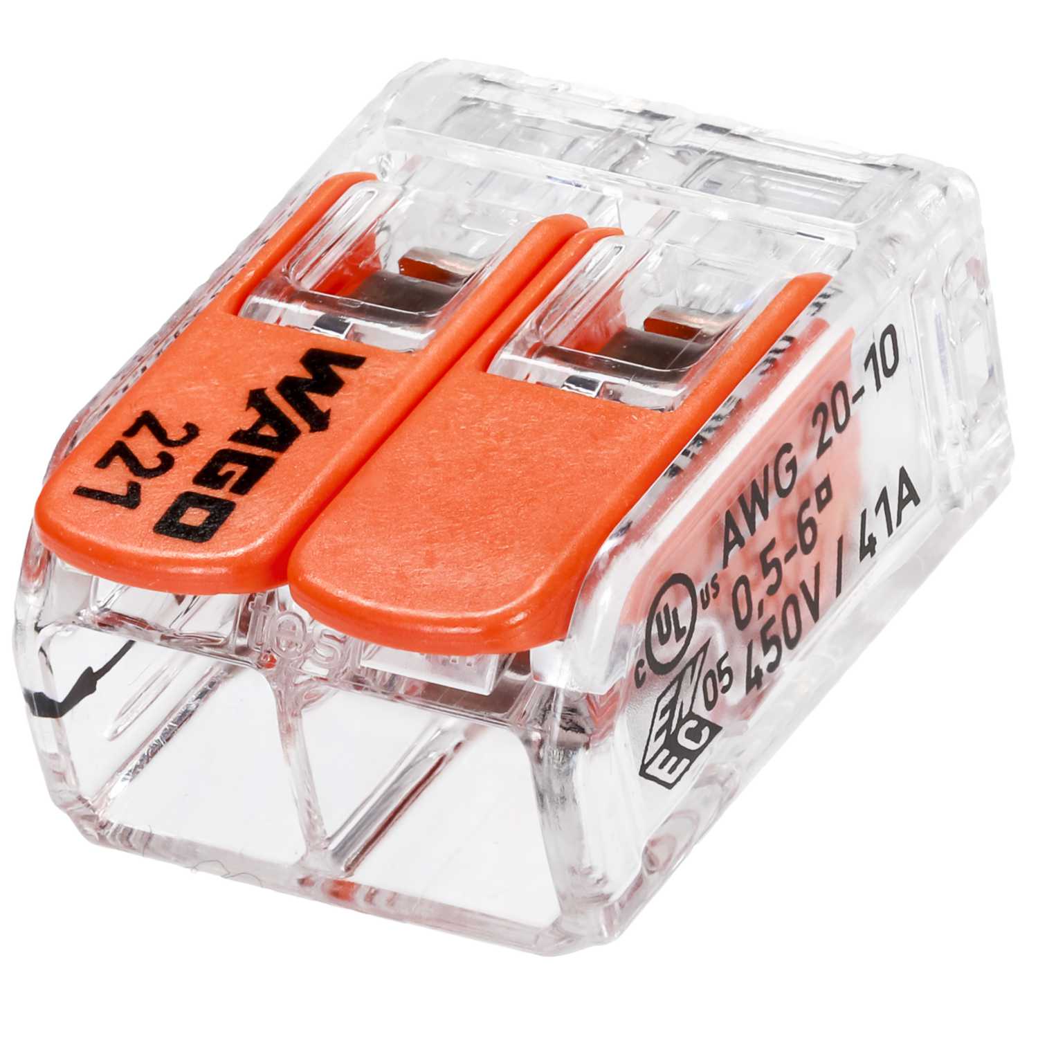 Wago Compact Connector 2 Way 6mm Terminal Block (Box of 50) (221612) CEF