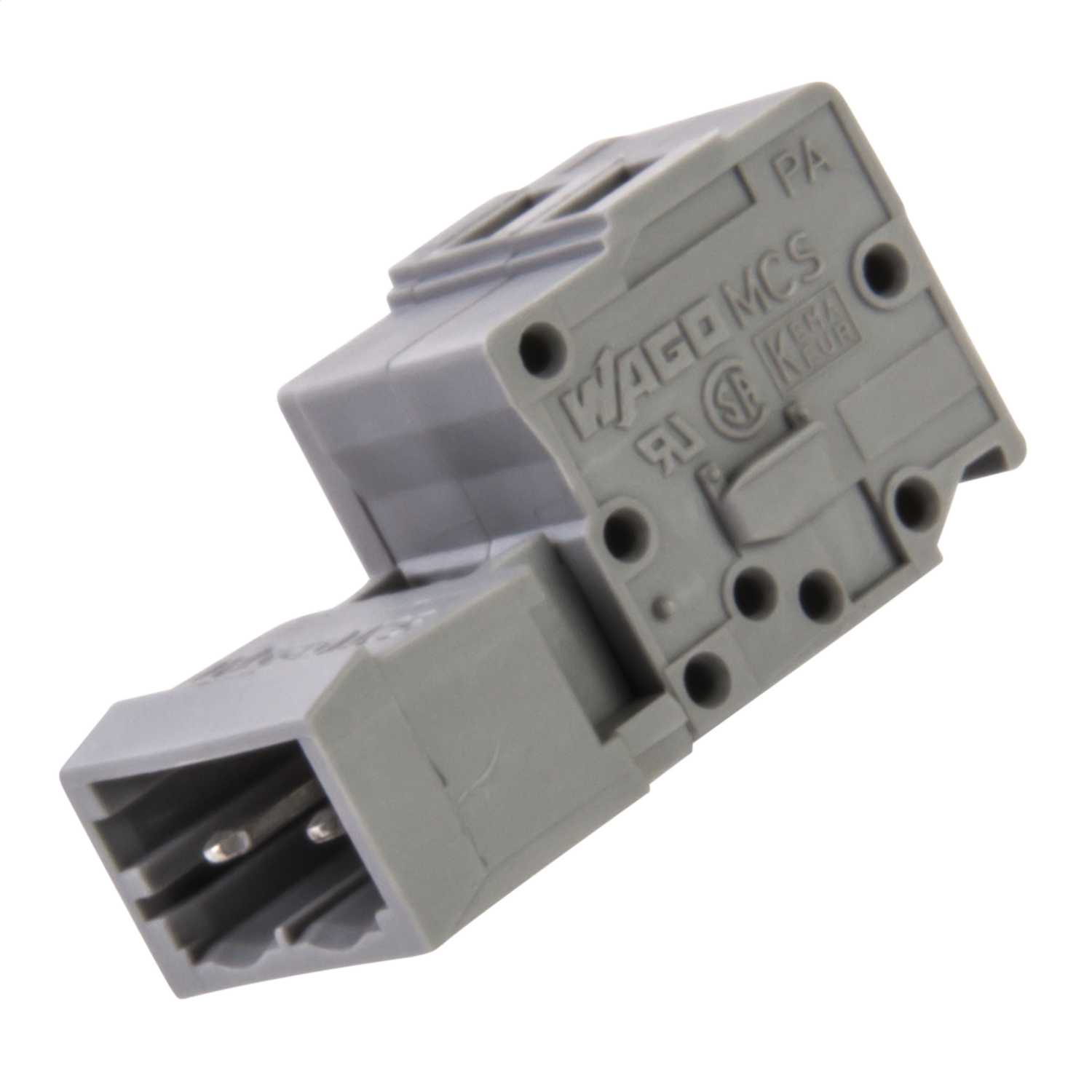 Wago Male Connector 2 Way Pin Spacing Grey (Sold in 1's) (231602) CEF