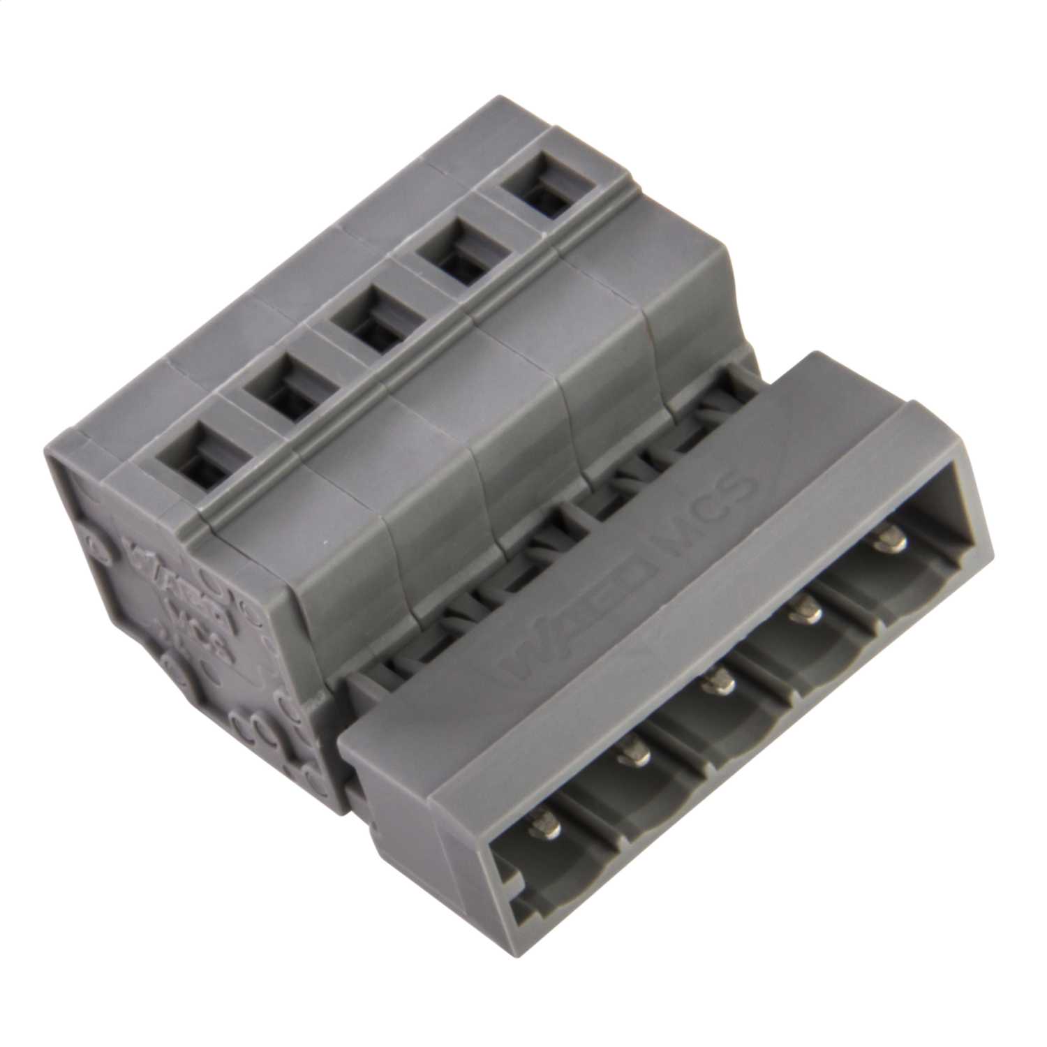 Wago Male Connector 5 Pole Pin Spacing Grey (Sold in 1's) (231605) CEF