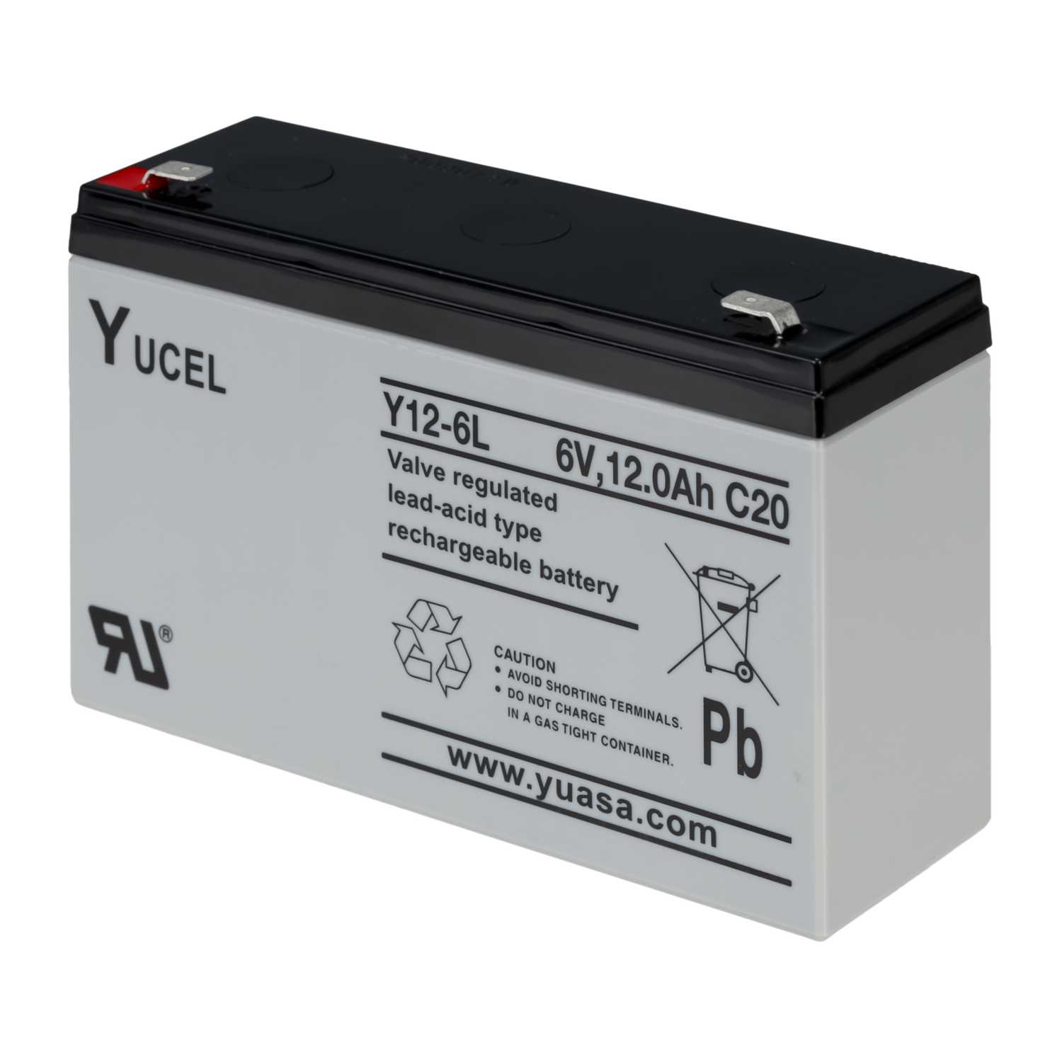 Yuasa 12Ah 6V Sealed Lead Acid Yucel Battery (Y12-6L) | CEF