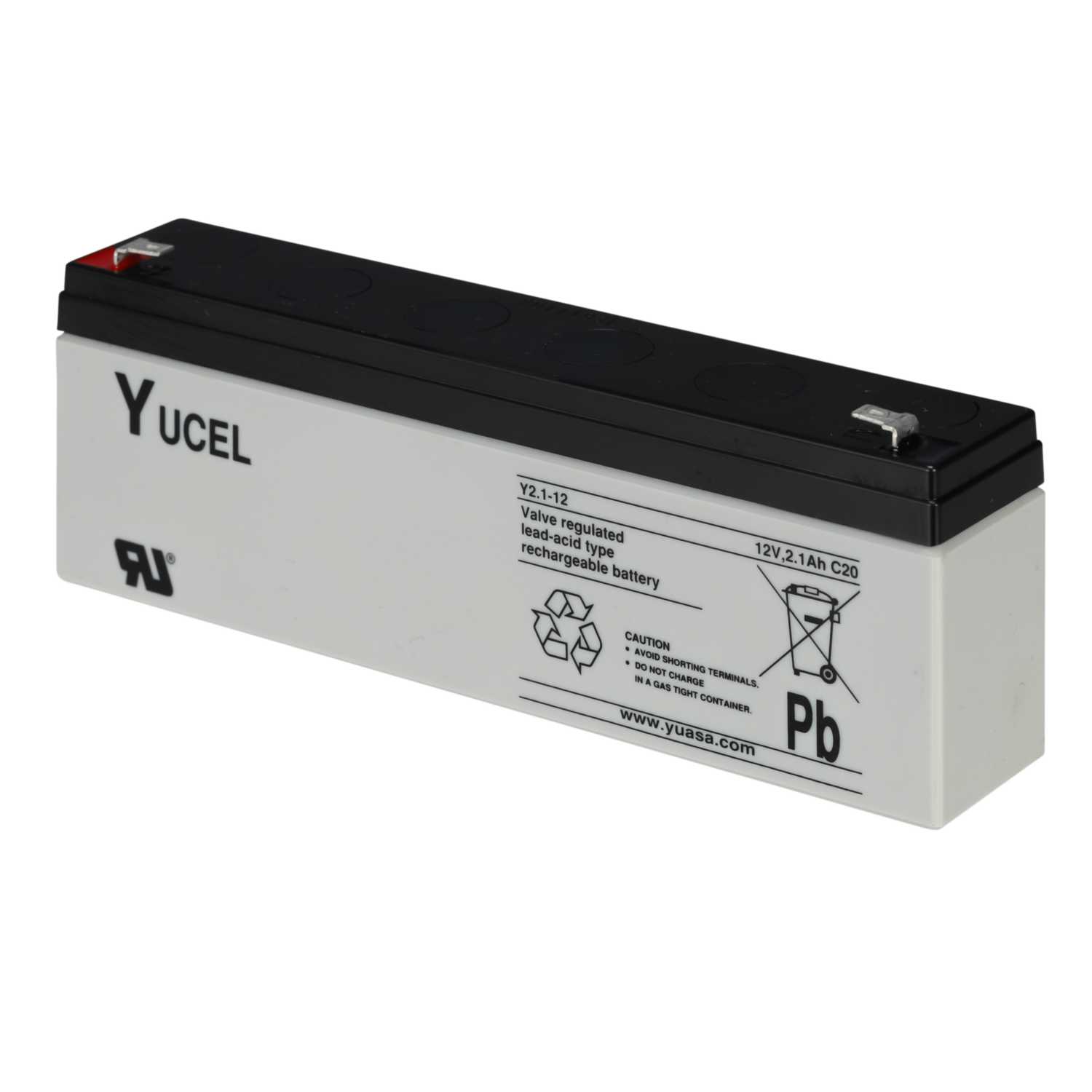 Yucel Yuasa Y2.1-12 Sealed Lead Acid Battery 12v 2.1ah Rechargeable Torch Light