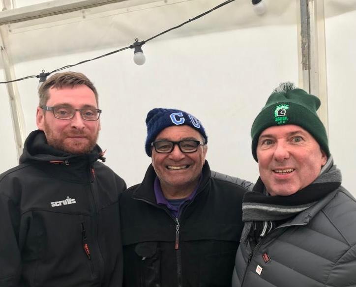 (left to right) Account Manager Chris Brown, DIY SOS electrician Billy Byrne and Branch Manager Andy Smith